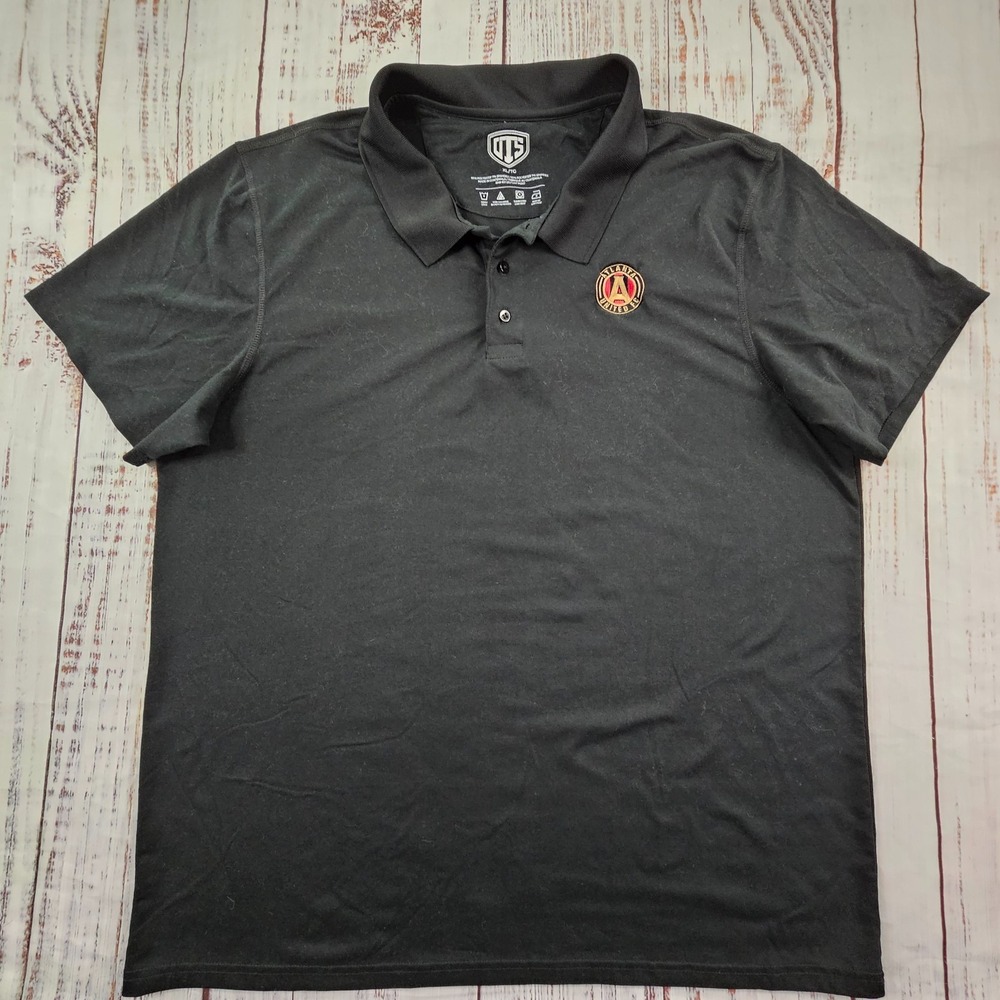 Atlanta United FC Black Short Sleeve Performance Polo Shirt Men's XL
